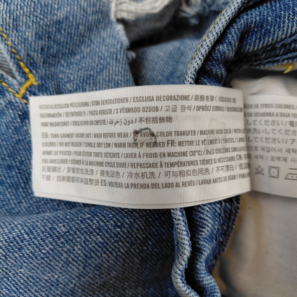 Hollister High Rise Vintage Short 7 w28 Light Wash Distressed Sunflower Denim 4" - Picture 4 of 8